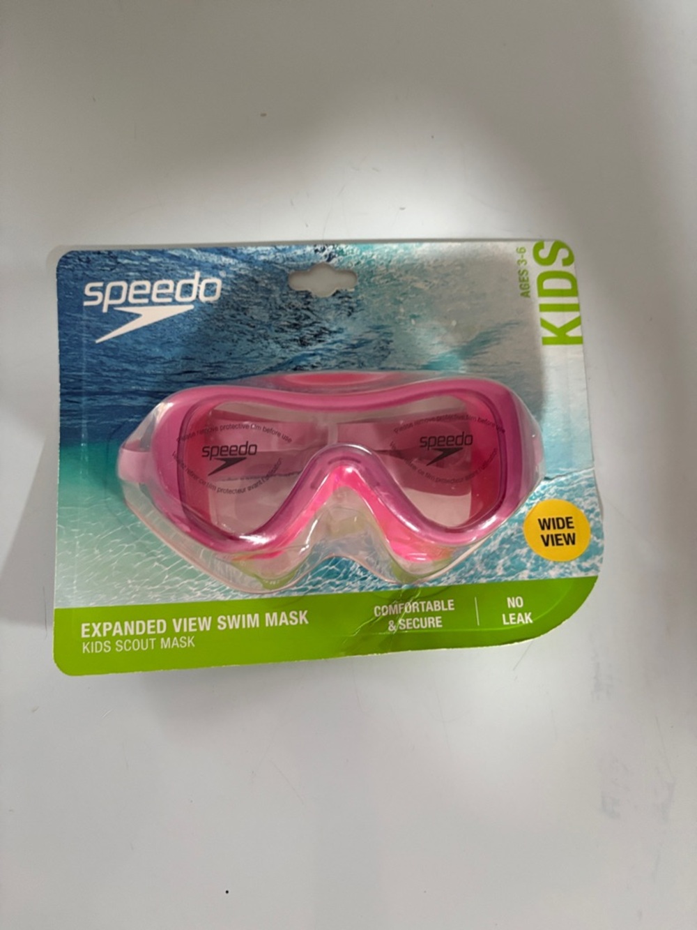 Speedo Kids Pink Wide-View Swim Mask